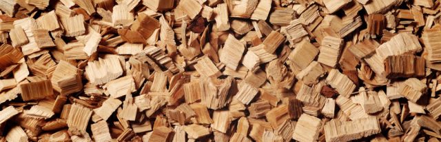 Biomasa con astillas de madera reciclada